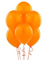 *10 Pumpkin Orange Latex Balloons, 12in - Orange Balloons