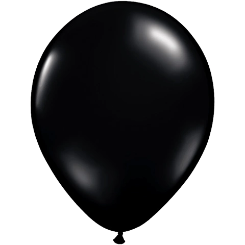 20 Jet Black Latex Balloons, 9in - Black Balloons - Halloween Decorations