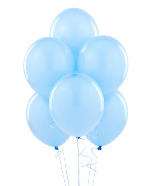 20 Light Blue Latex Balloons, 9in