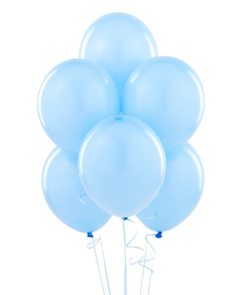 *20 Light Blue Latex Balloons, 9in - Blue Balloons