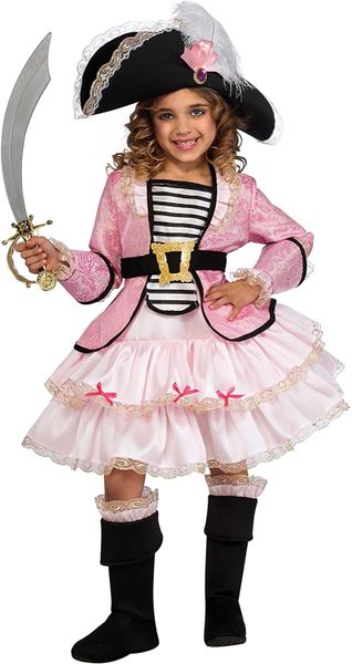 Deluxe Pink Pirate Princess Fairy Tale Costume, Girls - Halloween Sale