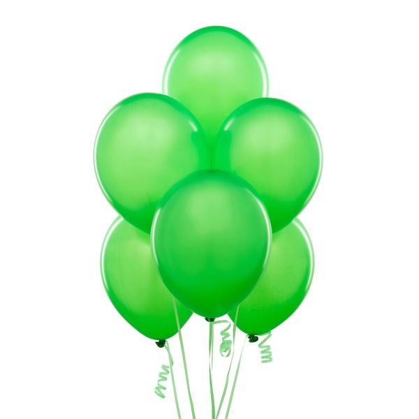 20 Lime Green Latex Balloons, 9in