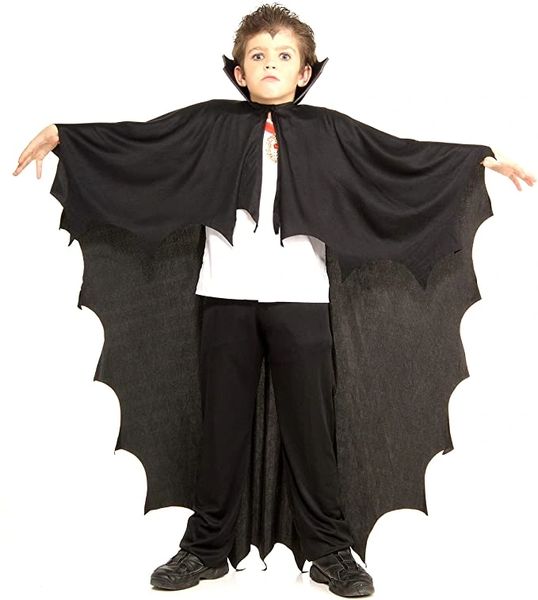 Kids Black Fabric Vampire Cape - Purim - Halloween Spirit
