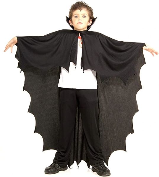 *Kids Black Fabric Vampire Cape - Halloween Spirit