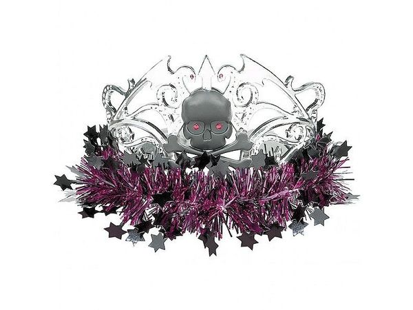 *Pink Punk Skull Princess Tiara Costume Accessory - Halloween