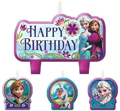*Frozen Happy Birthday Candles Cake Topper Set - 4pcs