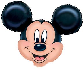 (#34) Mickey Mouse Head Shape Foil Balloon, 27in - Licensed