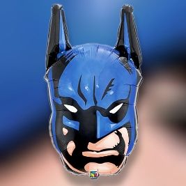 (#40) Rare Batman Head Shape Foil Balloon, 34in - Licensed