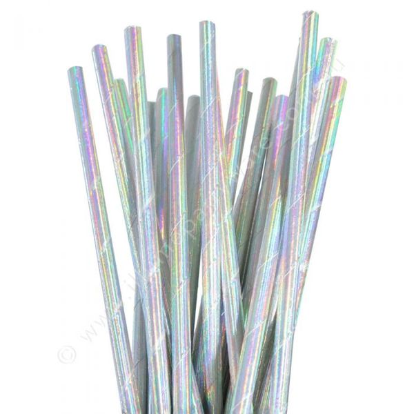 BOGO SALE - Iridescent Paper Straws Party Favors