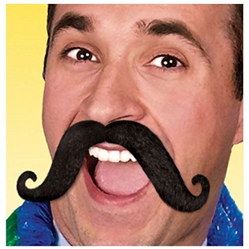 *Black Fiesta Handlebar Moustache Costume Accessory (Mustache) - Halloween