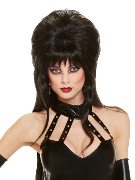Elvira Wig, Long Black Wig - Black Hair - Halloween Sale