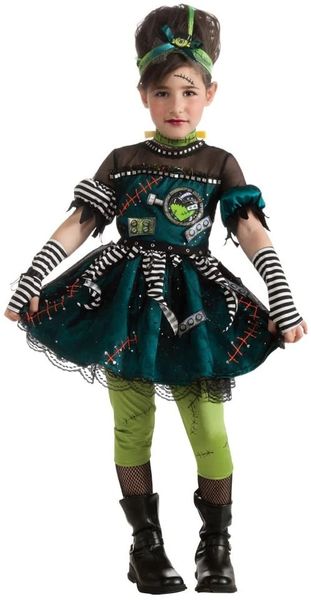 *Frankie Princess Dress Costume, Toddler Girls 2-4T - Frankenstein - Halloween Monsters