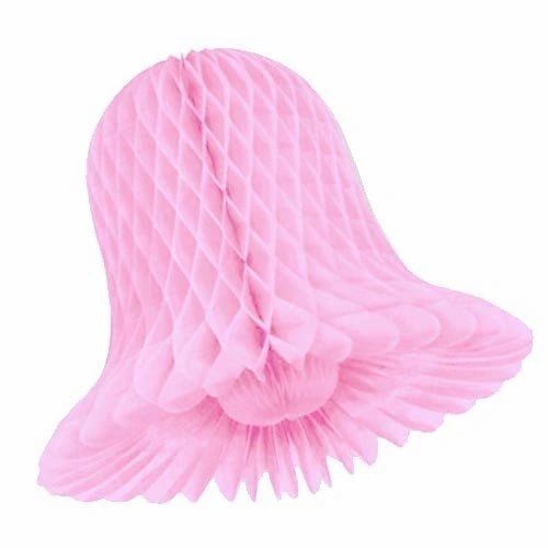 *Pink Tissue Paper Honeycomb Bell Wedding Decoration - Bridal Shower