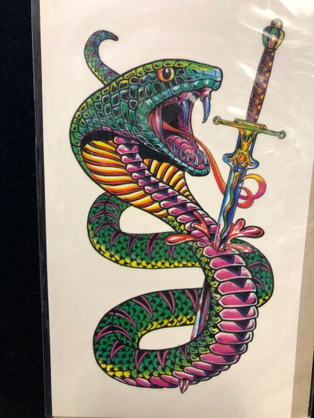 Cobra Snake Temporary Body Tattoo Art - 6in - Fake Tattoo