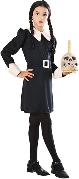 Wednesday Addams Costume, Girls - The Addams Family - Halloween Sale - under $20