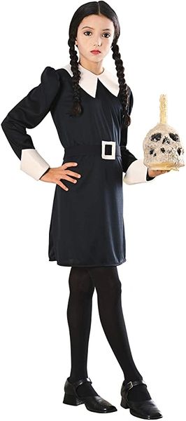 *Wednesday Addams Dress Costume, Girls Small - The Addams Family - Halloween Sale