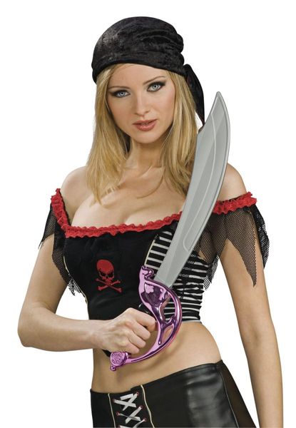 Pink Pirate Sword - Weapon Prop, 23in - Halloween Spirit