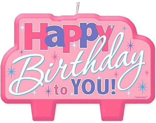 BOGO SALE - Pink Birthday Birthday Candle