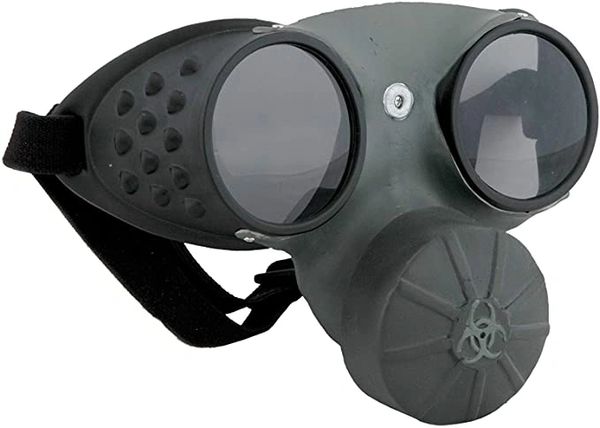 Deluxe Biohazard Gas Mask Accessory, Black - Purim - Halloween Spirit - under $20