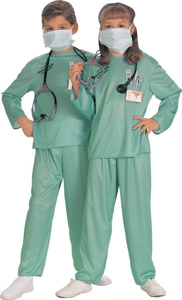 Kids Doctor Costume - Blue Scrubs, Surgeon, Medical - Halloween Sale - under $20