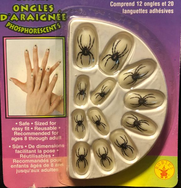 *Glow in the Dark Spider Press On Nails - Witch Nails - Halloween Sale