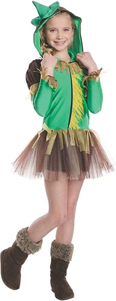 Wizard of Oz Scarecrow Hoodie Costume, Girls Large - After Halloween Sale - under $20