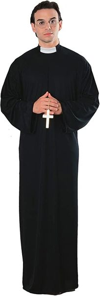 Priest Costume, Black Robe - Religious - Church - Halloween Sale - under $20