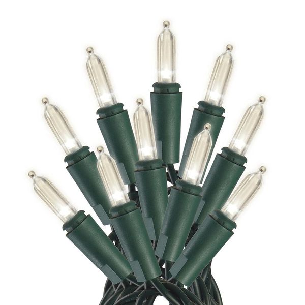 *200 Sylvania Staylit Warm White Glass-Look LED Lights, Green Wire - Christmas