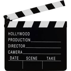 Directors Clapper Board Movie Prop - 7x8in - Hollywood - Purim - Halloween Spirit - under $20