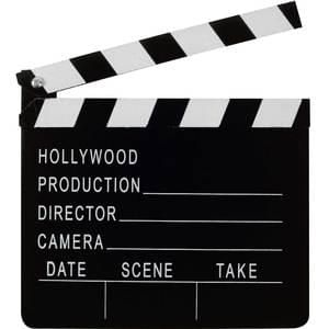 *Movie Directors Clap Board Prop - 7 x 8in - Hollywood - Halloween