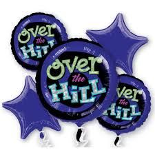 *Over the Hill Birthday Foil Balloon Bouquet - 5 Balloons - Adult