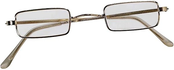 Square Glasses - Granny Glasses, Grandpa, Gold - Christmas - Purim - Holiday Sale