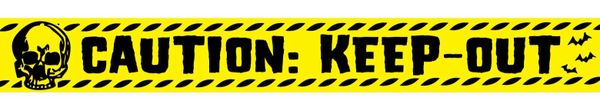 BOGO SALE - 20ft Yellow Warning Tape Decoration - Enter If You Dare Caution - After Halloween Sale