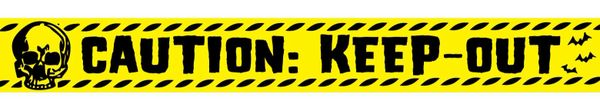 Caution Enter If You Dare Yellow Warning Tape Halloween Decoration, 20 Feet