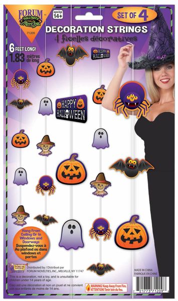 *Happy Halloween String Cutouts Decorations, 6ft - 6 Strings