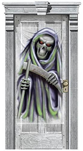 *Super Scary Grim Reaper Door Cover Halloween Decoration, 33x65in