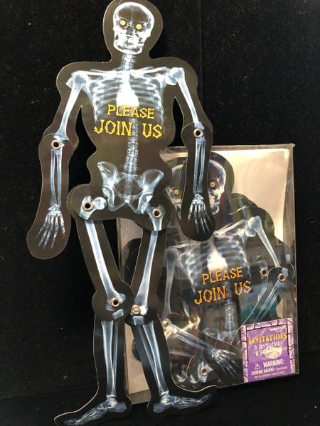 *Halloween Skeleton Party Invitations, Please Join Us - 8ct - Boxed