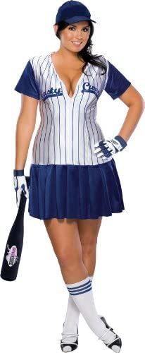 *Plus Size Sexy Curves Baseball Girl Costume - MLB Sports - Halloween