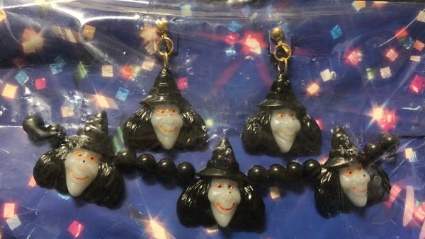 *Glow in the Dark Witch Jewelry Set Costume Accessory, Girls - Halloween