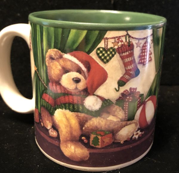 Christmas Teddy Bear Santa Ceramic Coffee Mug, Tea Cup, 10oz - Holiday Sale