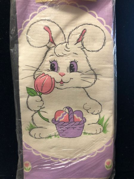 Bunny Table Cover, Lavender - 54x102in - Spring - Easter