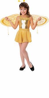 *Gold Glitter Bumble Bee Costume Accessory Kit, Girls - Halloween