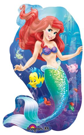 *Little Mermaid Ariel Super Shape Foil Balloon, 29in