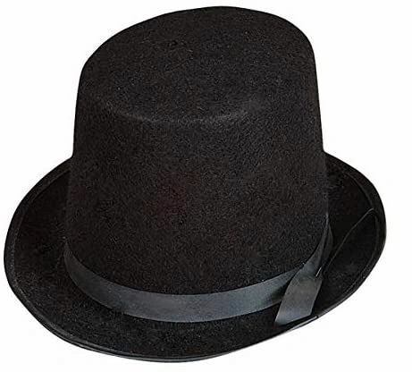 *Black Top Hat, Men's - Magician - Ringmaster - Halloween Spirit