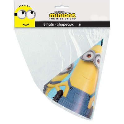 Despicable Me Minions Birthday Party Hats, 8ct