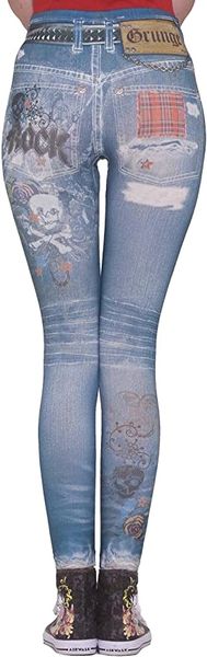 *Grunge Jean Leggings, Women's - Halloween Costume Accessory