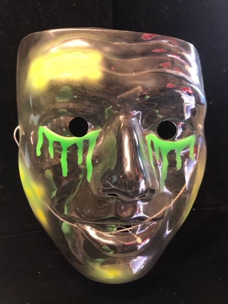 *Clear Mask, Translucent, Green - After Halloween Sale