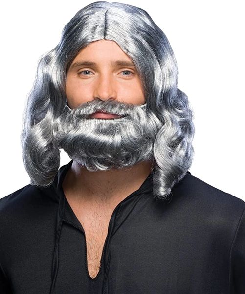 *Gray Biblical Beard & Wig Set, Men's - After Halloween Sale - Costumes