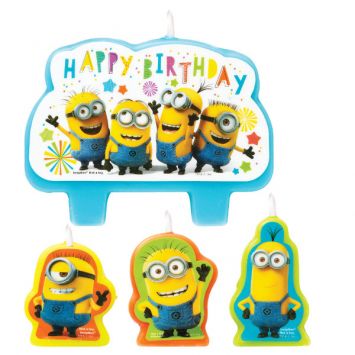 Despicable Me Minions Birthday Candles Cake Topper Set - 4pcs