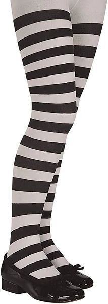 SALE - Kids Striped Black & White Tights - Purim - Halloween Sale